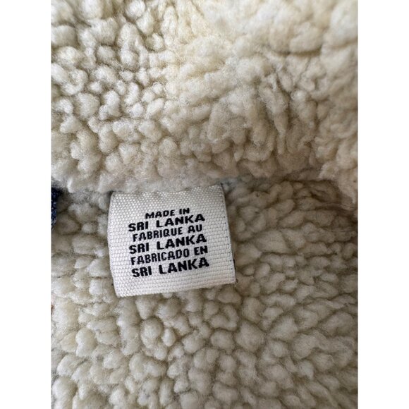 Levis Women SZ M Sherpa Trucker Denim Cotton Jacket Casual Rodeo - Picture 7 of 8